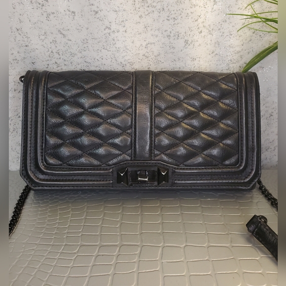 Rebecca Minkoff  Black Quilted Purse Leather Women's Bag - Picture 3 of 12